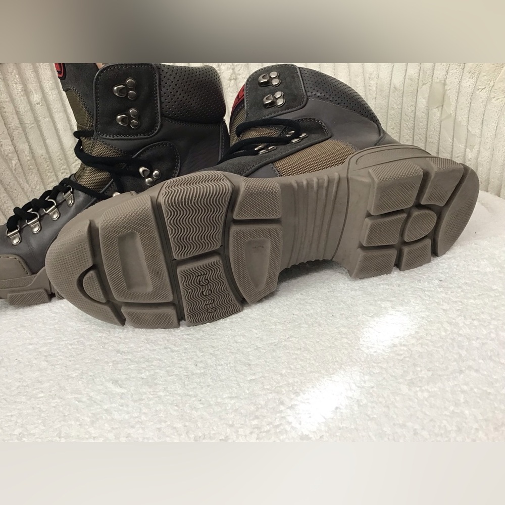 Gucci Men's Boots in Gray and Tan - Picture 11 of 13